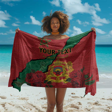 Personalised Morocco Sarong Coat Of Arms - Islamic Mix African Patterns LT15