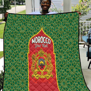 Personalized Morocco Fete du Trone Quilt King Lion LT15