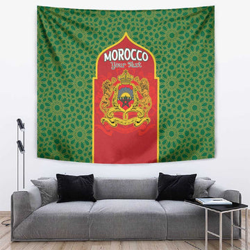 Personalized Morocco Fete du Trone Tapestry King Lion LT15