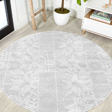 Nigeria Yoruba Osun-Osogbo Festival Round Carpet White Lily Lei LT15
