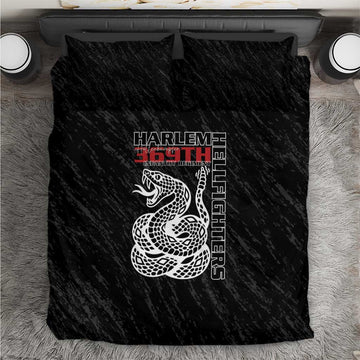 Harlem Hellfighters Bedding Set Harlem Rattlers - Don't Tread on Me LT15