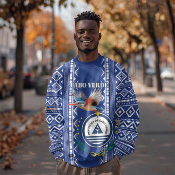 Personalised Cape Verde Sweatshirt Grey Headed Kingfisher - Coat Of Arms LT15