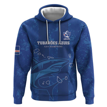 Custom Cape Verde Football Hoodie Go Champions Tubaroes Azuis LT15