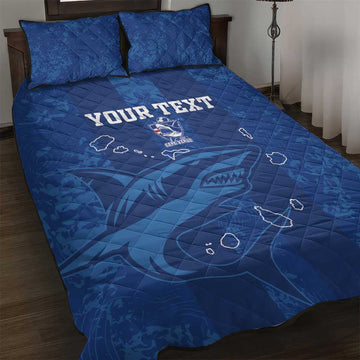 Custom Cape Verde Football Quilt Bed Set Go Champions Tubaroes Azuis LT15