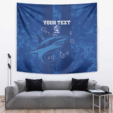 Custom Cape Verde Football Tapestry Go Champions Tubaroes Azuis LT15