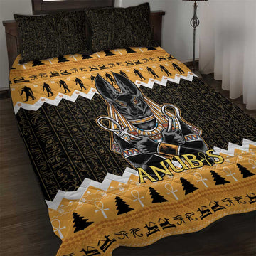 Afro Ancient Egyptian Quilt Bed Set Anubis - Merry Christmas LT15