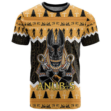 Afro Ancient Egyptian T shirt Anubis - Merry Christmas LT15