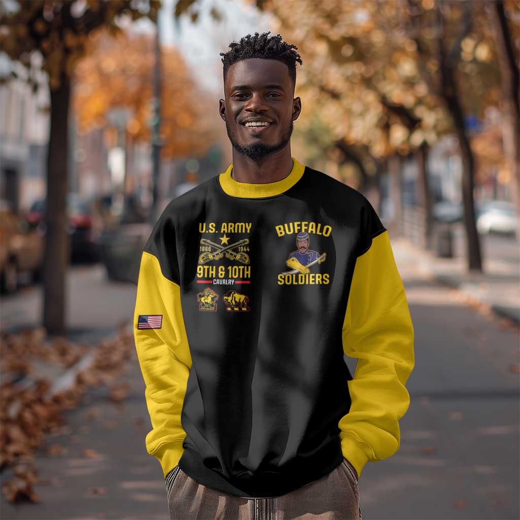 Afro-Americans Buffalo Soldiers Sweatshirt 9th and 10th Cavalry Regiment LT15