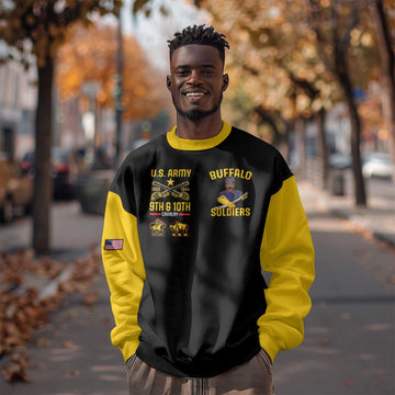 Afro-Americans Buffalo Soldiers Sweatshirt 9th and 10th Cavalry Regiment LT15