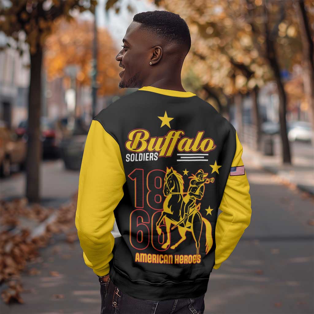 Afro-Americans Buffalo Soldiers Sweatshirt 9th and 10th Cavalry Regiment LT15
