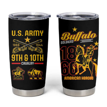 Afro-Americans Buffalo Soldiers Tumbler Cup 9th and 10th Cavalry Regiment LT15