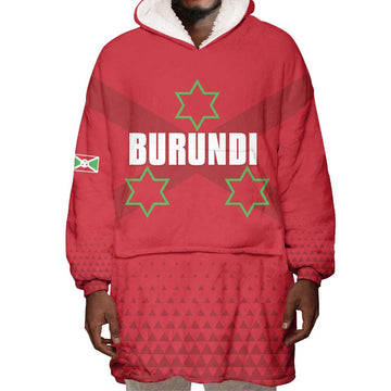 Custom Burundi Football Wearable Blanket Hoodie Go Intamba Go LT15