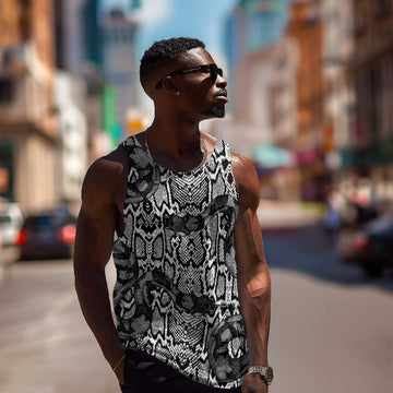 Snake African Skin Animals Pattern Men Tank Top LT15