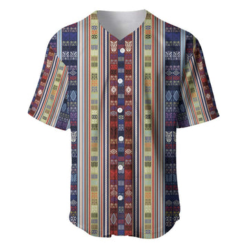 Lamba Mpanjaka Malagasy Traditional Pattern Baseball Jersey LT15