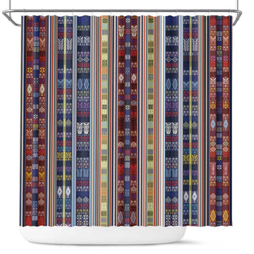 Lamba Mpanjaka Madagascar Shower Curtain Traditional Pattern LT15