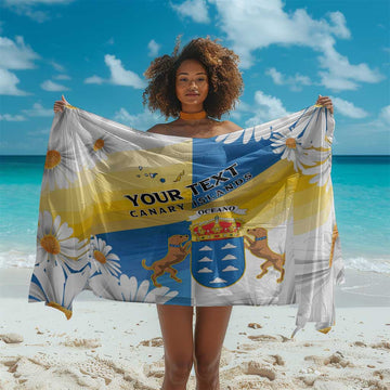 Personalized Canary Islands Sarong Coat Of Arms Argyranthemum Frutescens LT15