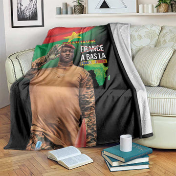 Traore Burkina Faso A Bas La Francafrique Blanket LT15