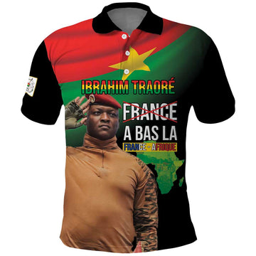Traore Burkina Faso Polo Shirt A Bas La France - Afrique LT15
