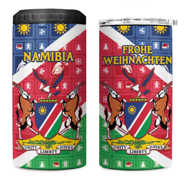 Afro Namibia 4 in 1 Can Cooler Tumbler Coat Of Arms Christmas Style LT15