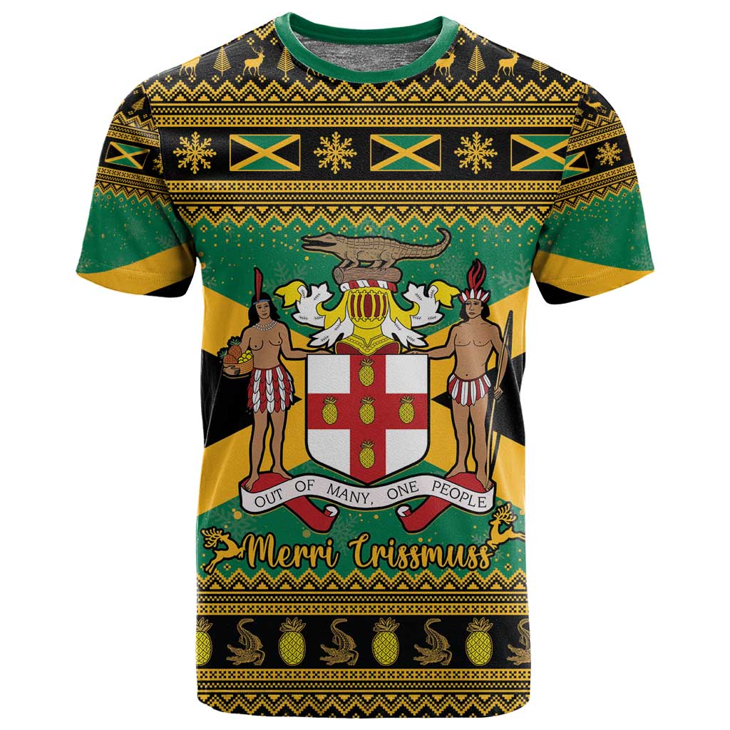 Afro-Jamaicans T shirt Coat Of Arms - Merry Christmas LT15