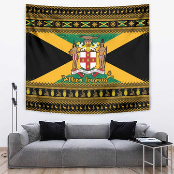 Afro-Jamaicans Tapestry Coat Of Arms - Merry Christmas LT15