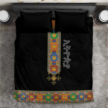 Ethiopia Saba Kemis Habesha Style Bedding Set Black Color LT15