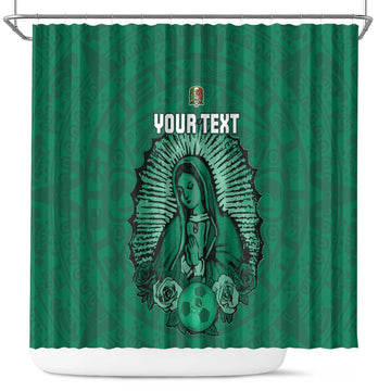 Custom Mexico Guadalupe Football Shower Curtain Viva Mexico LT15