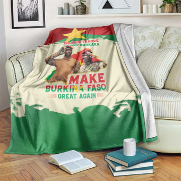 Ibrahim Traore Thomas Sankara Blanket Make Burkina Faso Great Again LT15