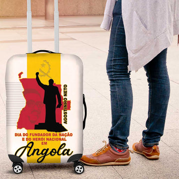 Angola National Heroes Day Luggage Cover Agostinho Neto With Map LT15