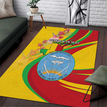 Afro Mali Area Rug Happy 65th Anniversary Independence LT15