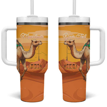 Mauritania Sahara Personalized Tumbler With Handle Camel With Map LT15