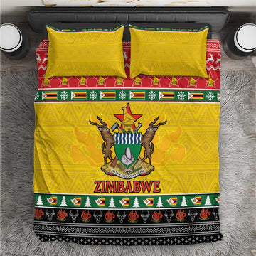 Afro Zimbabwe Christmas Bedding Set Coat Of Arms - African Pattern LT15