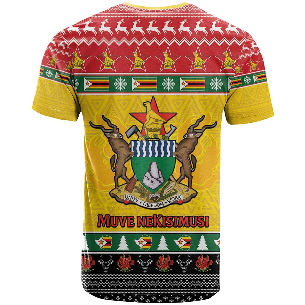 Afro Zimbabwe Christmas T shirt Coat Of Arms - African Pattern LT15