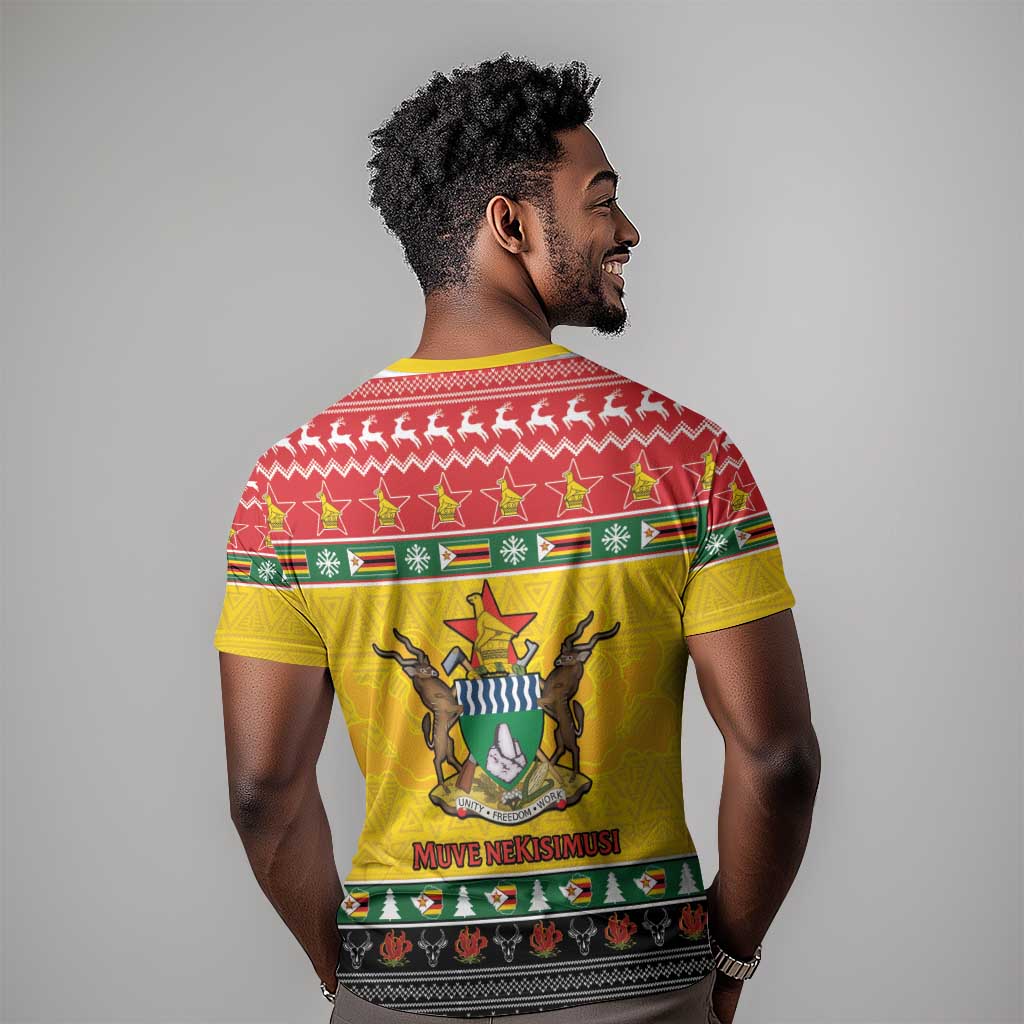 Afro Zimbabwe Christmas T shirt Coat Of Arms - African Pattern LT15