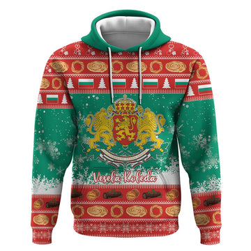 Bulgaria Christmas Hoodie Coat Of Arms Vesela Koleda LT15