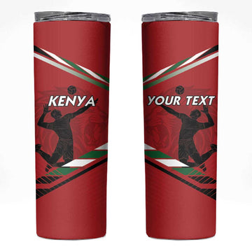 Custom Kenya Volleyball Skinny Tumbler Go Champions LT15