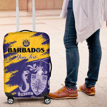 Custom Barbados Royals Cricket Luggage Cover Coat Of Arms Flag Style LT15