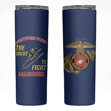 African American Heroes Skinny Tumbler Montford Point Marines - Blue LT15