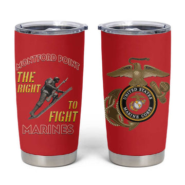 African American Heroes Tumbler Cup Montford Point Marines - Red LT15