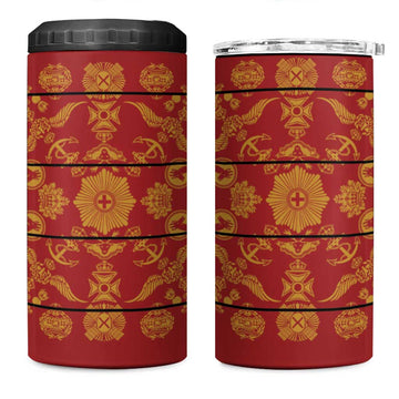 Basotho Blanket 4 in 1 Can Cooler Tumbler Lesotho Seanamarena Kharetsa Royal Red LT15