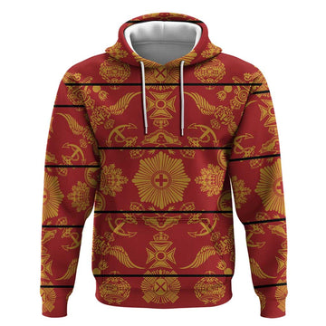 Lesotho Seanamarena Kharetsa Royal Red Hoodie Basotho Traditional Blanket Style LT15