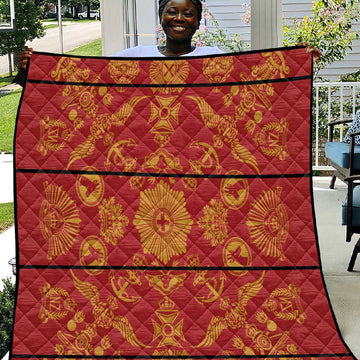 Basotho Blanket Quilt Lesotho Seanamarena Kharetsa Royal Red LT15