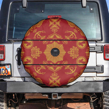 Lesotho Seanamarena Kharetsa Royal Red Spare Tire Cover Basotho Traditional Blanket Style LT15