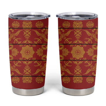 Basotho Blanket Tumbler Cup Lesotho Seanamarena Kharetsa Royal Red LT15