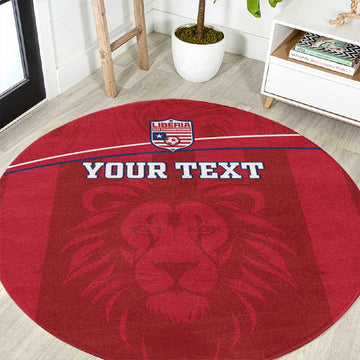 Custom Liberia Round Carpet Football Lion Mascot - Red LT15
