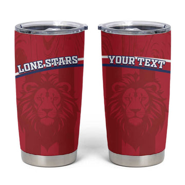 Custom Liberia Tumbler Cup Football Lion Mascot - Red LT15