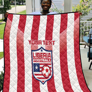 Custom Liberia Football Quilt The Lone Stars Sporty Style LT15