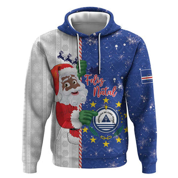 Cape Verde Christmas Hoodie Black Santa Felix Natal LT15