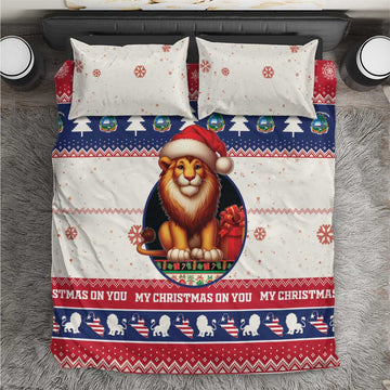 Liberia Christmas Bedding Set African Lion Santa LT15