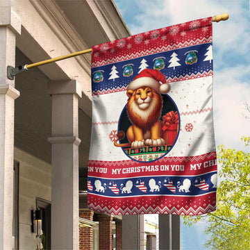 Liberia Christmas Garden Flag African Lion Santa LT15